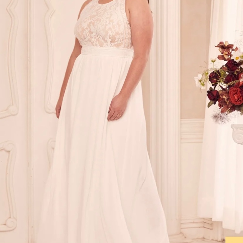 NWT Lulu’s “Forever & Always” White Lace Maxi Dress - Picture 2 of 7